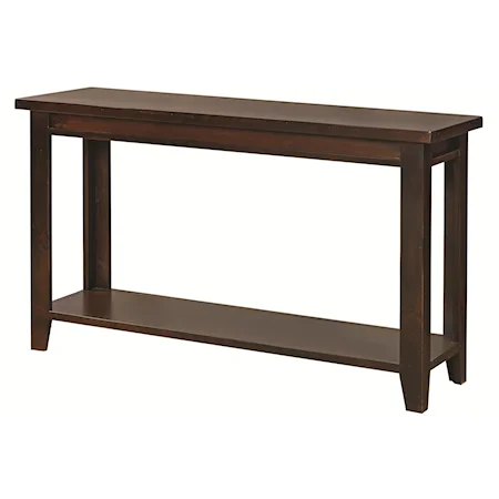 Sofa Table with Tapered Legs and Shelf